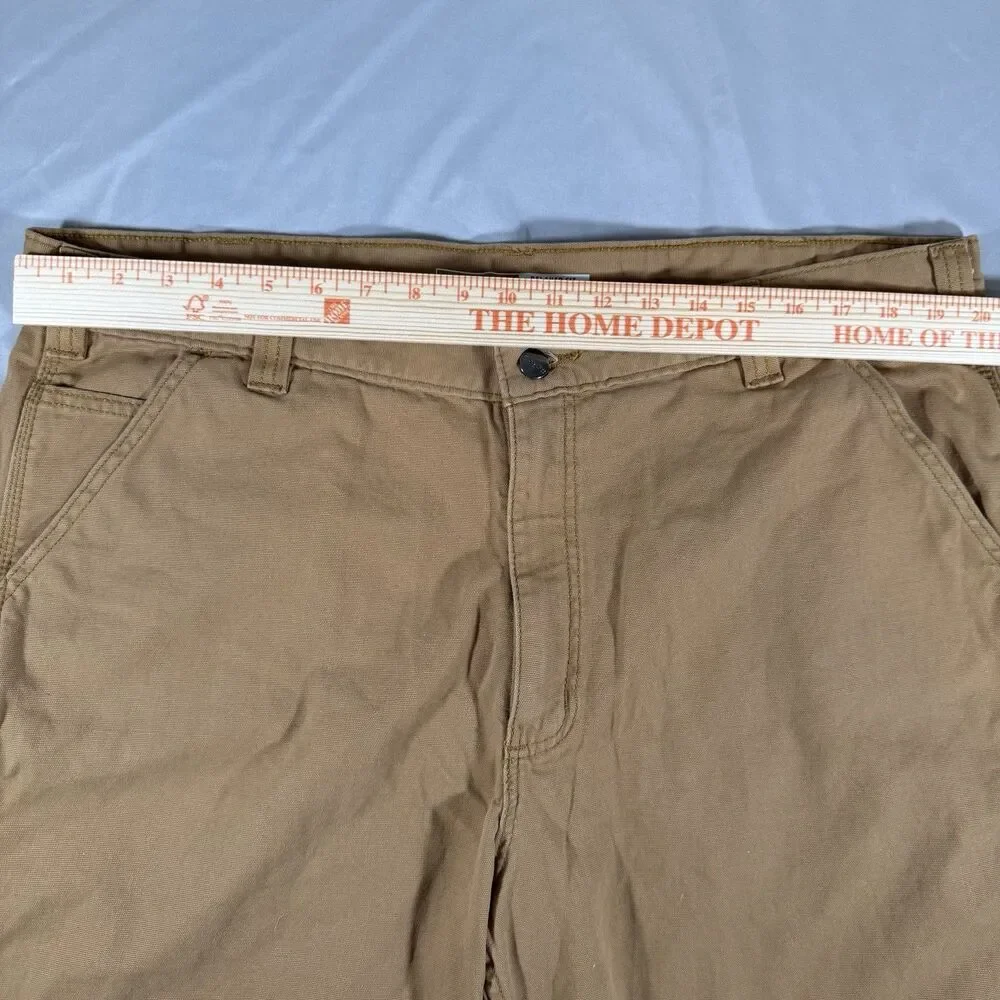 Men's 40 Carhartt Shorts Tan  Rugged Flex Relaxed Fit Canvas Work Model#Bs2514-M